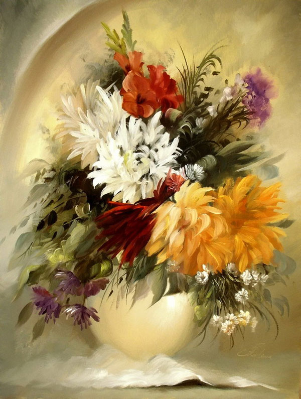 Bouquets Painting by Szechenyi Szidonia (7)